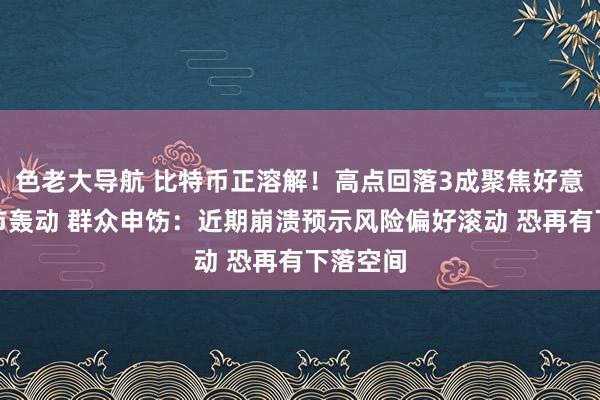 色老大导航 比特币正溶解！高点回落3成聚焦好意思国股市轰动 群众申饬：近期崩溃预示风险偏好滚动 恐再有下落空间