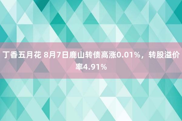 丁香五月花 8月7日鹿山转债高涨0.01%，转股溢价率4.91%