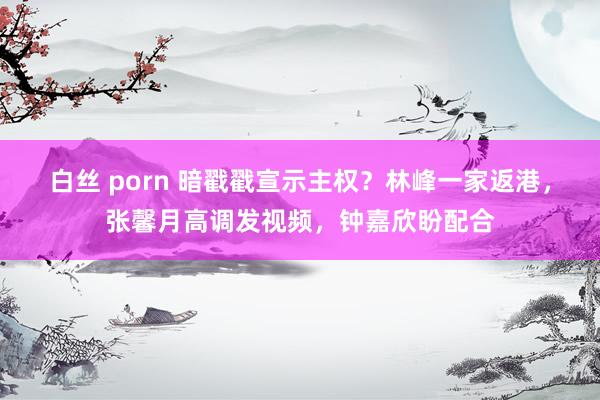 白丝 porn 暗戳戳宣示主权？林峰一家返港，张馨月高调发视频，钟嘉欣盼配合