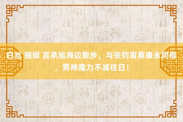 白丝 捆绑 言承旭海边散步，与张钧甯蔡康永同框，男神魔力不减往日！