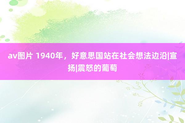 av图片 1940年，好意思国站在社会想法边沿|宣扬|震怒的葡萄