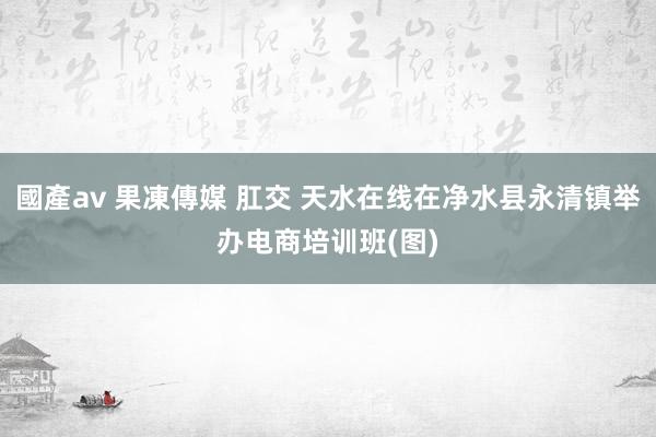 國產av 果凍傳媒 肛交 天水在线在净水县永清镇举办电商培训班(图)